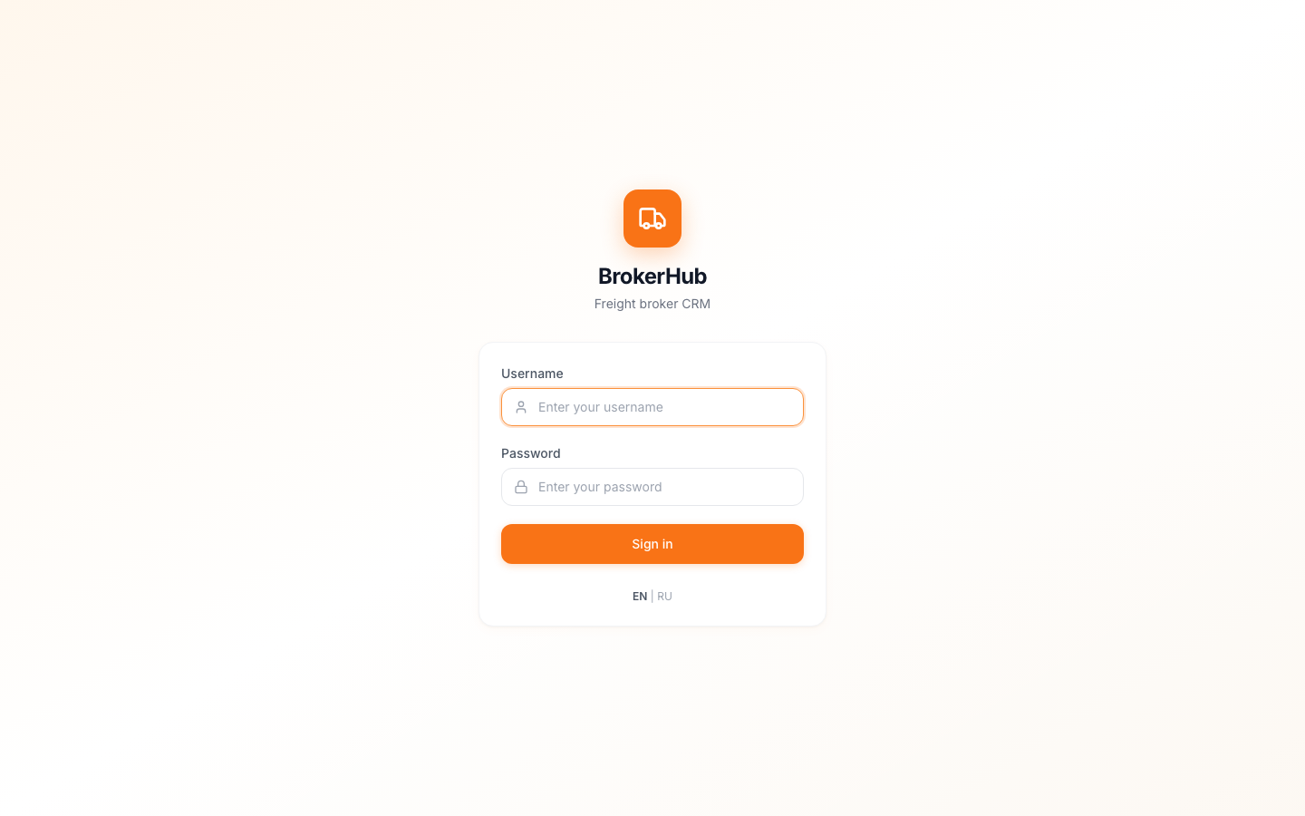 Sign-in page